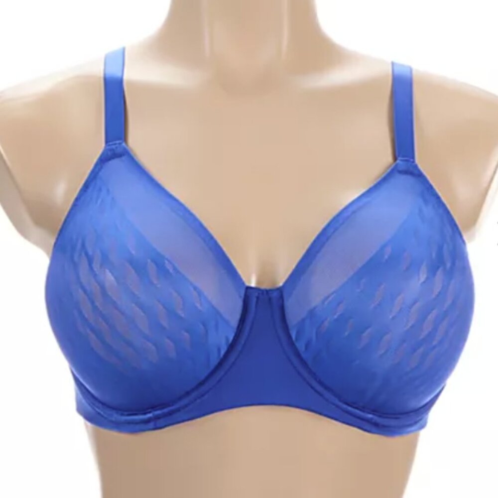 Wacoal Elevated Allure Underwire Bra 32DD Women Full Coverage Lift 855336 blue